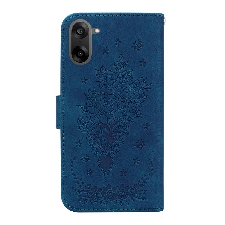 For OnePlus Ace 5 Racing / Nord CE5 Butterfly Rose Embossed Leather Phone Case