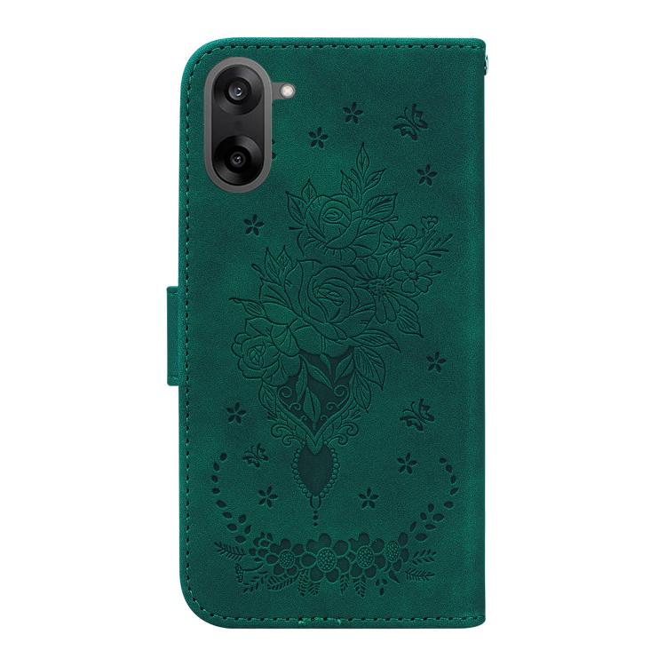 For OnePlus Ace 5 Racing / Nord CE5 Butterfly Rose Embossed Leather Phone Case