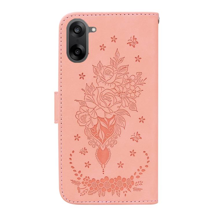 For OnePlus Ace 5 Racing / Nord CE5 Butterfly Rose Embossed Leather Phone Case