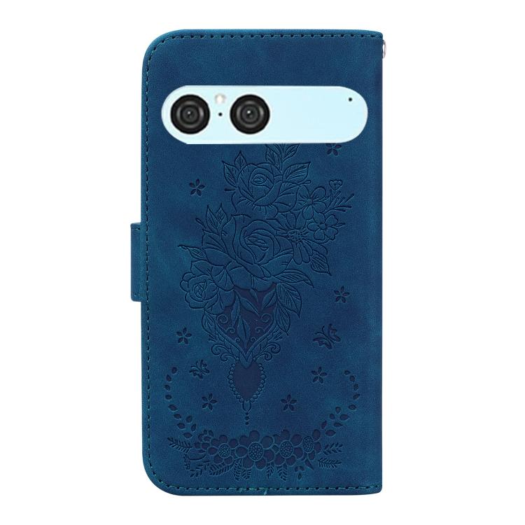 For Sony Xperia 10 VII Butterfly Rose Embossed Leather Phone Case