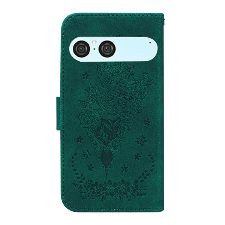 For Sony Xperia 10 VII Butterfly Rose Embossed Leather Phone Case