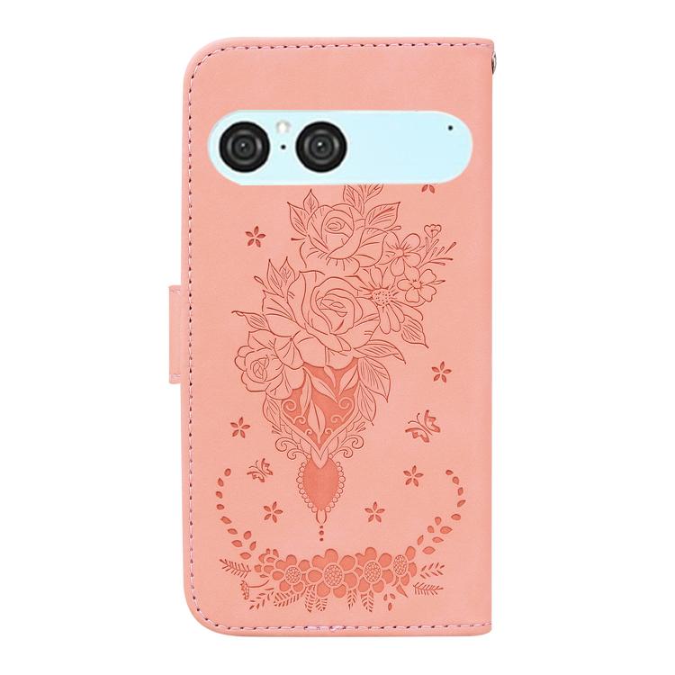 For Sony Xperia 10 VII Butterfly Rose Embossed Leather Phone Case