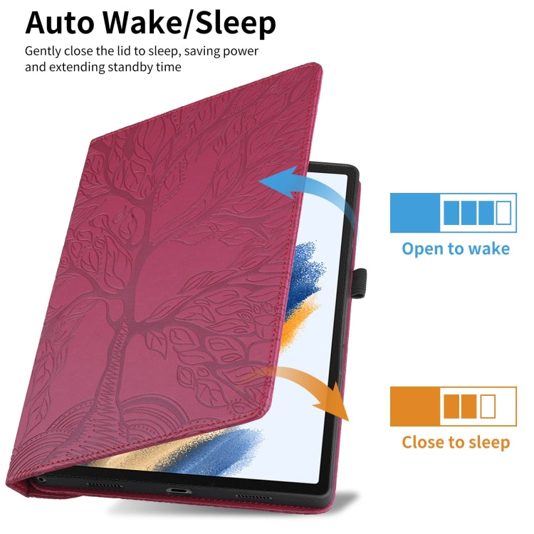 For Lenovo Tab M10 Plus 10.6 3rd Gen Tree Life Embossed Rotation Leather Smart Tablet Case