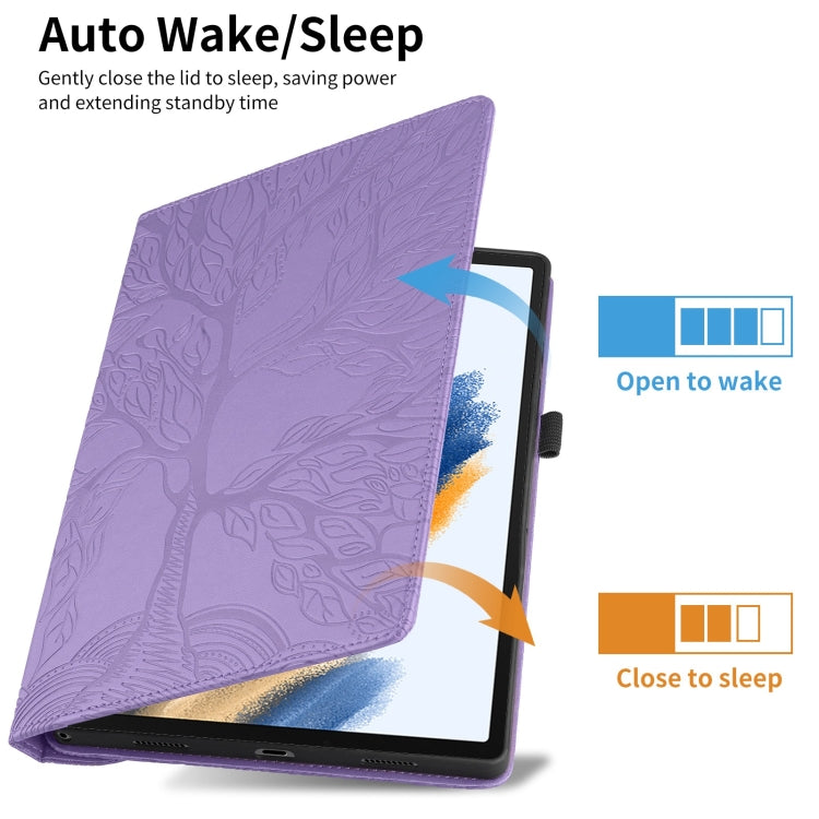 For Lenovo Tab M10 Plus 10.6 3rd Gen Tree Life Embossed Rotation Leather Smart Tablet Case