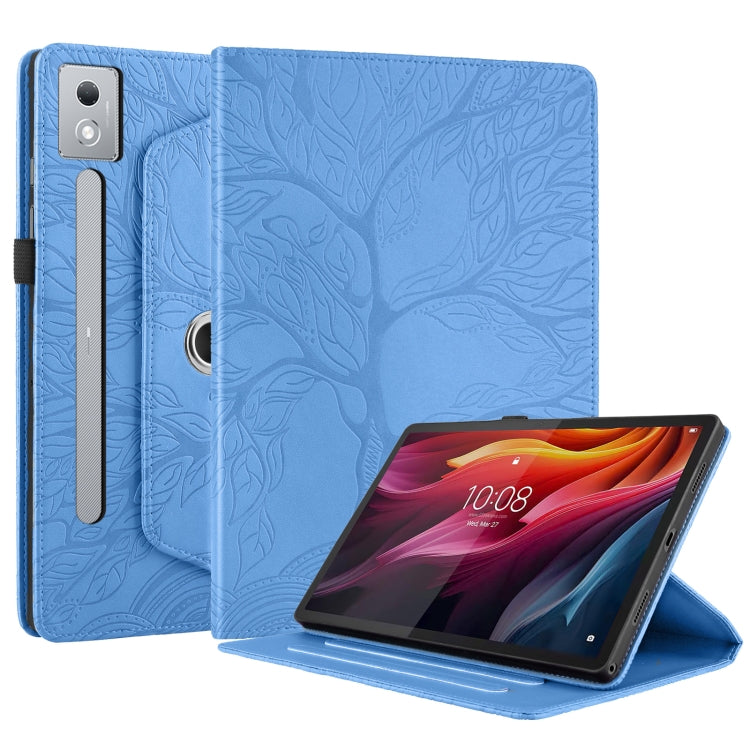For Lenovo Tab P12 / Xiaoxin Pad Pro 12.7 2025 Tree Life Embossed Rotation Leather Tablet Case