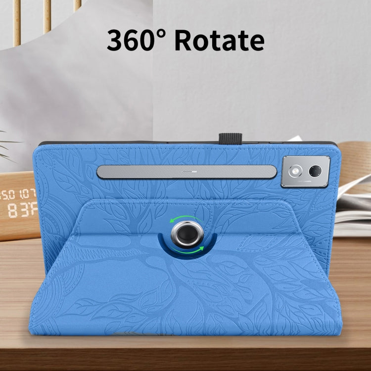 For Lenovo Tab P12 / Xiaoxin Pad Pro 12.7 2025 Tree Life Embossed Rotation Leather Tablet Case
