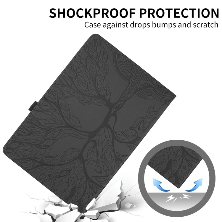 For Lenovo Tab P12 / Xiaoxin Pad Pro 12.7 2025 Tree Life Embossed Rotation Leather Tablet Case