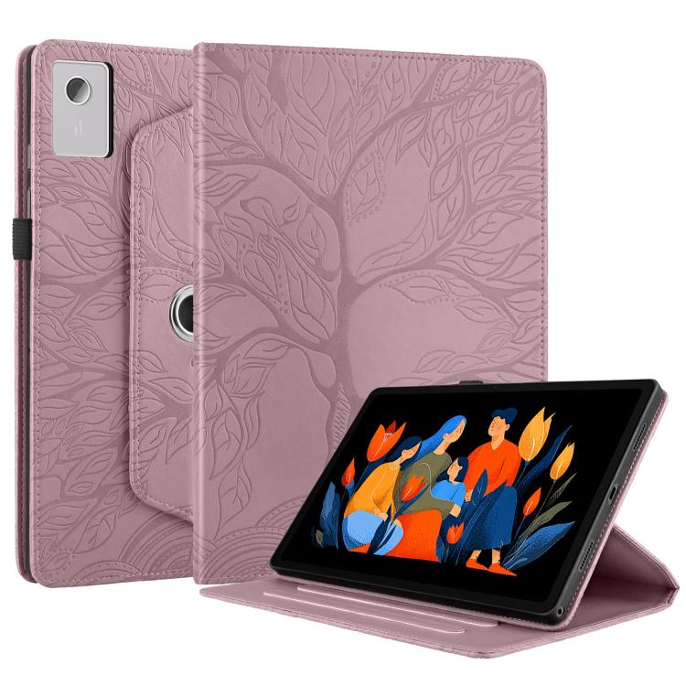 For Lenovo Xiaoxin Pad 12.1 2025 Tree Life Embossed Rotation Leather Tablet Case