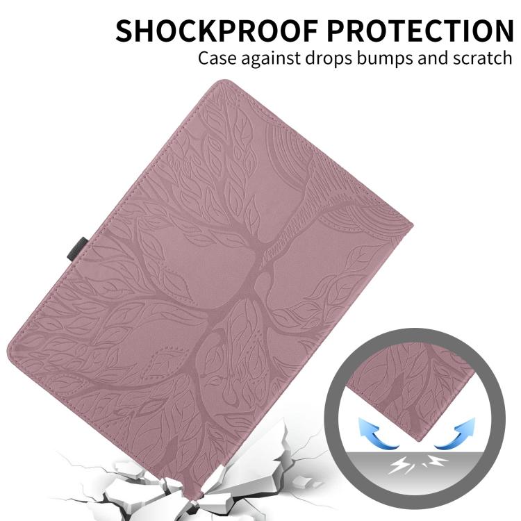 For Lenovo Xiaoxin Pad 12.1 2025 Tree Life Embossed Rotation Leather Tablet Case