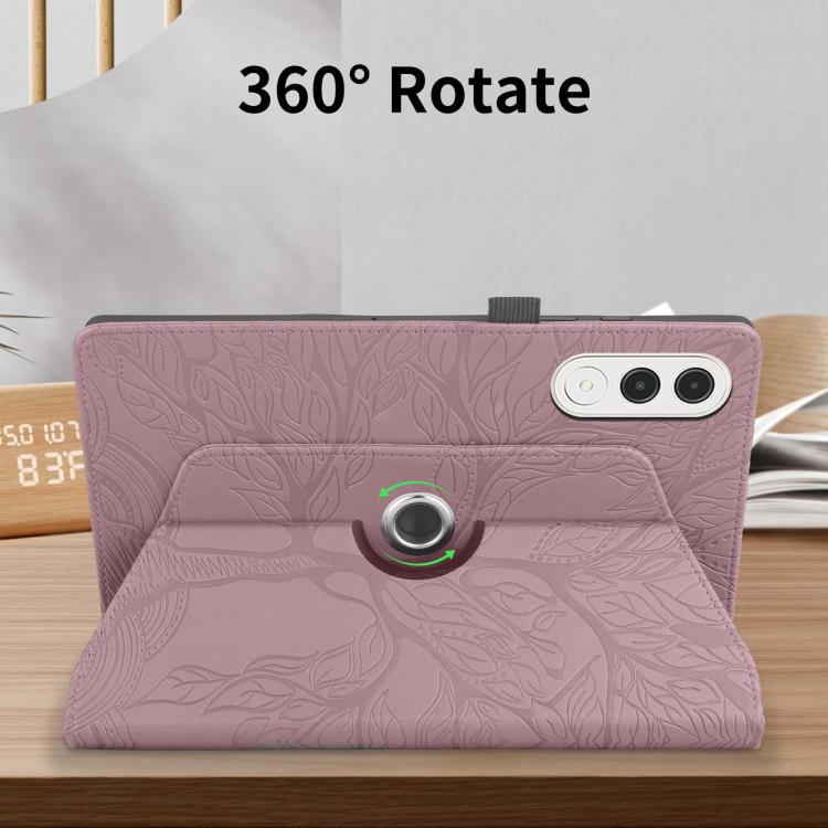 For Lenovo Xiaoxin Pad Pro GT 11.1 2025 Tree Life Embossed Rotation Leather Tablet Case