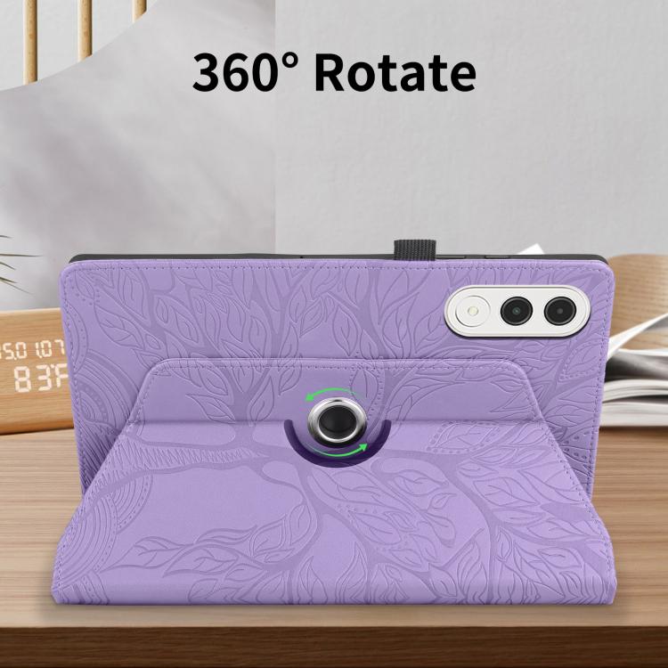 For Lenovo Xiaoxin Pad Pro GT 11.1 2025 Tree Life Embossed Rotation Leather Tablet Case