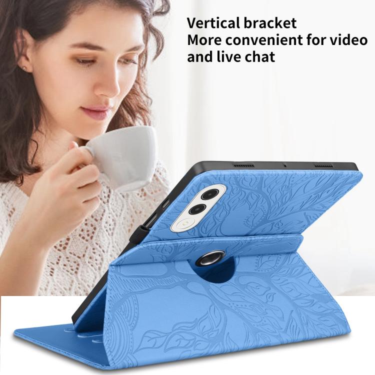 For Lenovo Xiaoxin Pad Pro GT 11.1 2025 Tree Life Embossed Rotation Leather Tablet Case