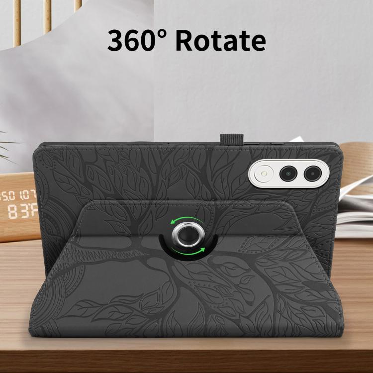 For Lenovo Xiaoxin Pad Pro GT 11.1 2025 Tree Life Embossed Rotation Leather Tablet Case