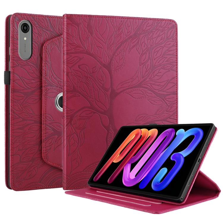 For Lenovo Idea Tab Pro Gen 2 13 Tree Life Embossed Rotation Leather Tablet Case