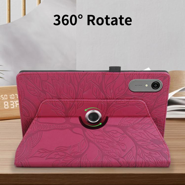 For Lenovo Idea Tab Pro Gen 2 13 Tree Life Embossed Rotation Leather Tablet Case