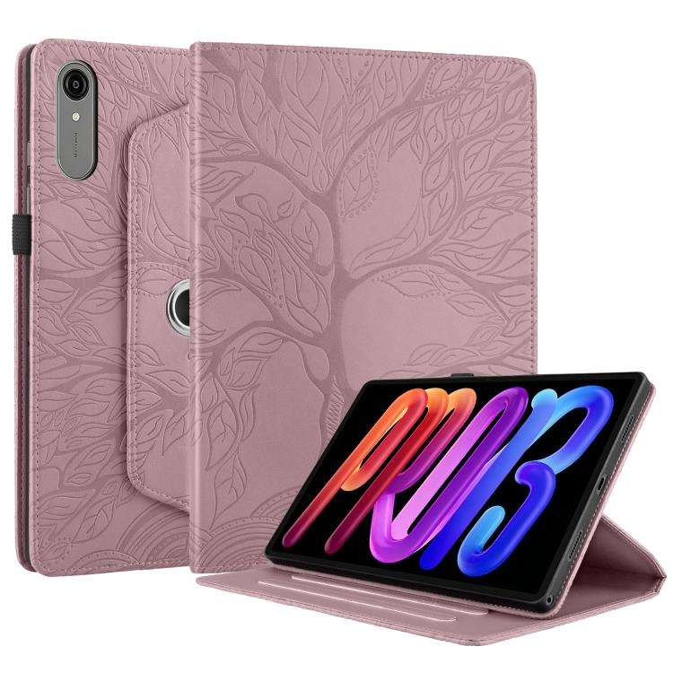 For Lenovo Idea Tab Pro Gen 2 13 Tree Life Embossed Rotation Leather Tablet Case