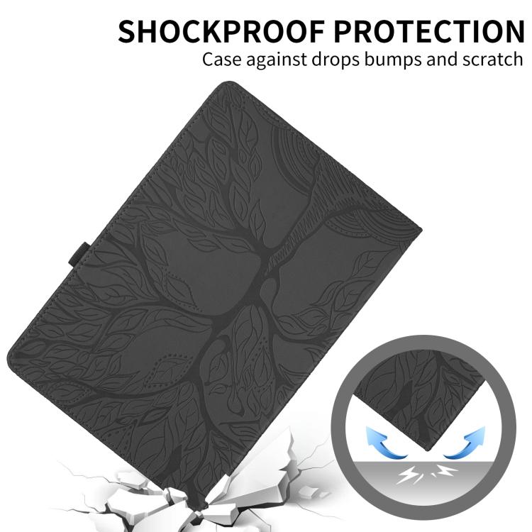 For Lenovo Idea Tab Pro Gen 2 13 Tree Life Embossed Rotation Leather Tablet Case