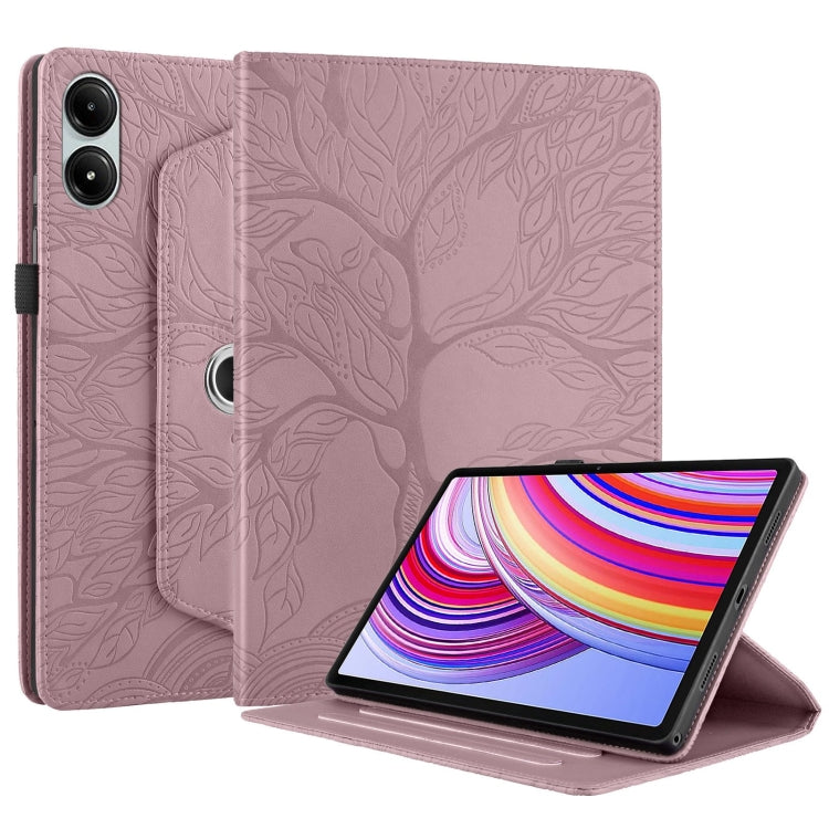 For Xiaomi Redmi Pad Pro 12.1 Tree Life Embossed Rotation Leather Tablet Case