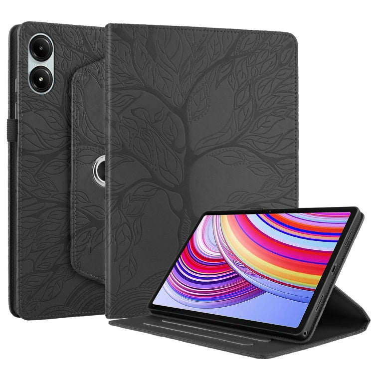 For Xiaomi Redmi Pad Pro 12.1 Tree Life Embossed Rotation Leather Tablet Case