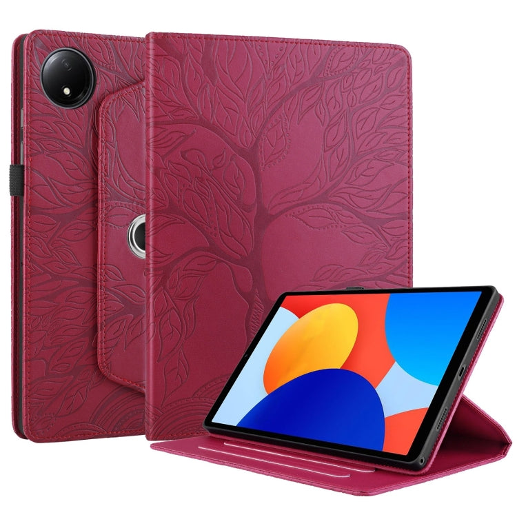 For Xiaomi Redmi Pad SE 8.7 4G Tree Life Embossed Rotation Leather Tablet Case