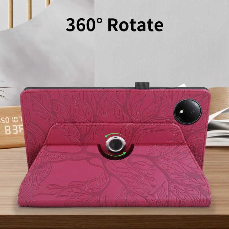 For Xiaomi Redmi Pad SE 8.7 4G Tree Life Embossed Rotation Leather Tablet Case