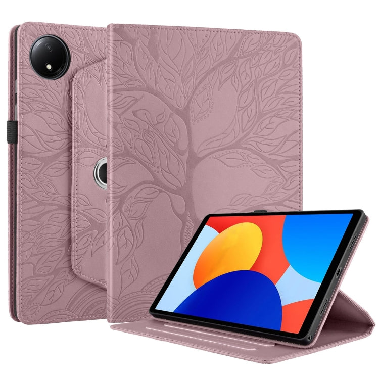 For Xiaomi Redmi Pad SE 8.7 4G Tree Life Embossed Rotation Leather Tablet Case