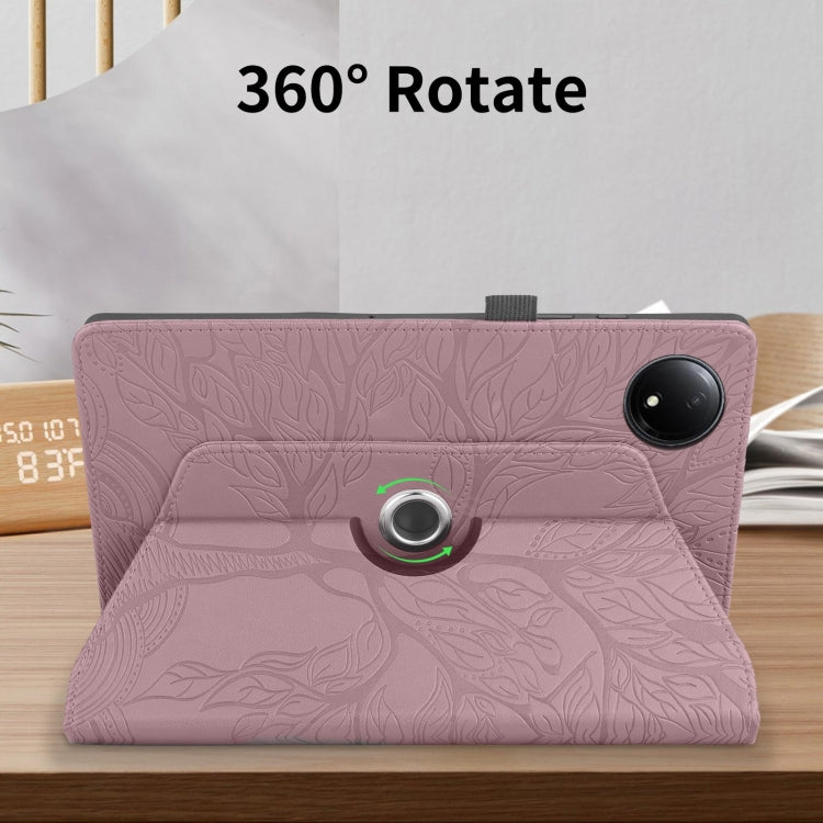 For Xiaomi Redmi Pad SE 8.7 4G Tree Life Embossed Rotation Leather Tablet Case