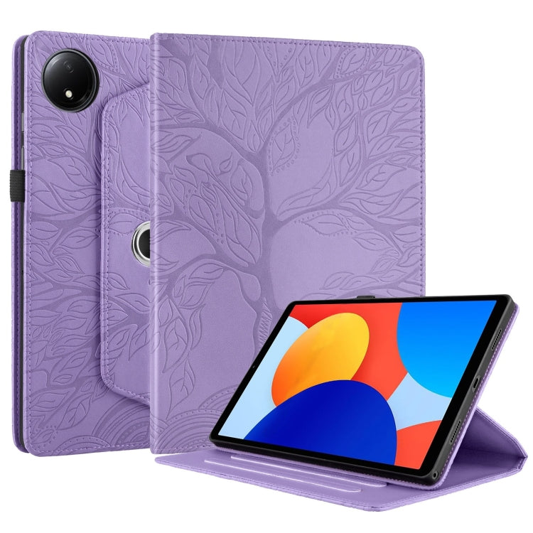 For Xiaomi Redmi Pad SE 8.7 4G Tree Life Embossed Rotation Leather Tablet Case