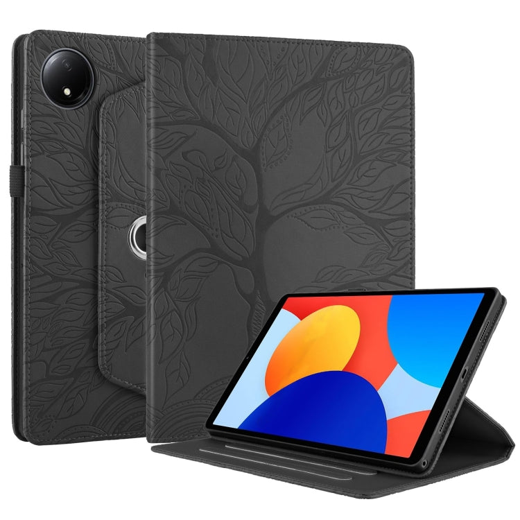 For Xiaomi Redmi Pad SE 8.7 4G Tree Life Embossed Rotation Leather Tablet Case