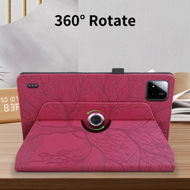 For Xiaomi Pad 7 / 7 Pro Tree Life Embossed Rotation Leather Tablet Case