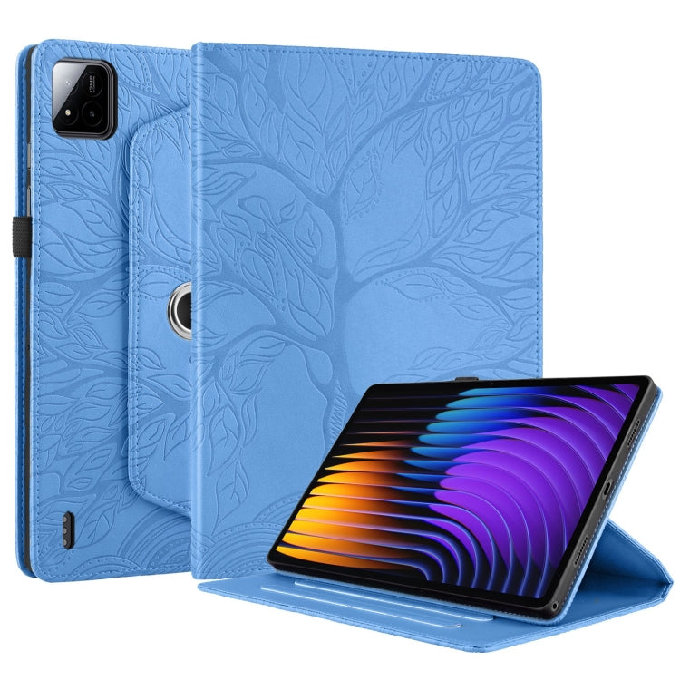 For Xiaomi Pad 7 / 7 Pro Tree Life Embossed Rotation Leather Tablet Case