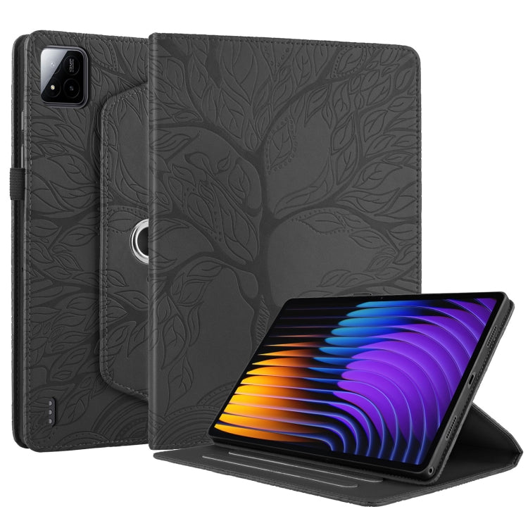 For Xiaomi Pad 7 / 7 Pro Tree Life Embossed Rotation Leather Tablet Case