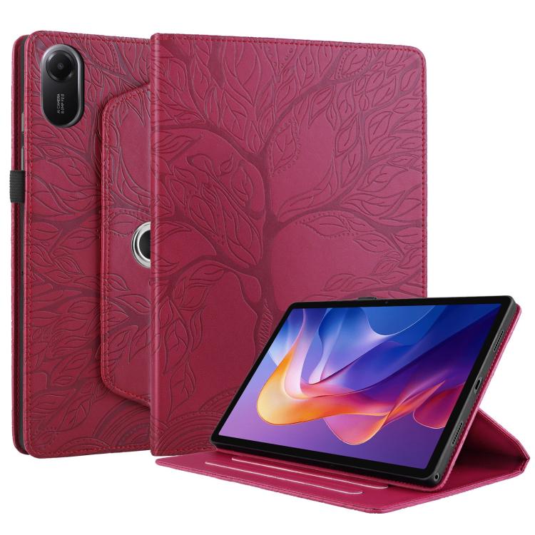 For Xiaomi Redmi Pad 2 Tree Life Embossed Rotation Leather Tablet Case
