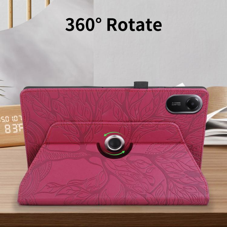 For Xiaomi Redmi Pad 2 Tree Life Embossed Rotation Leather Tablet Case