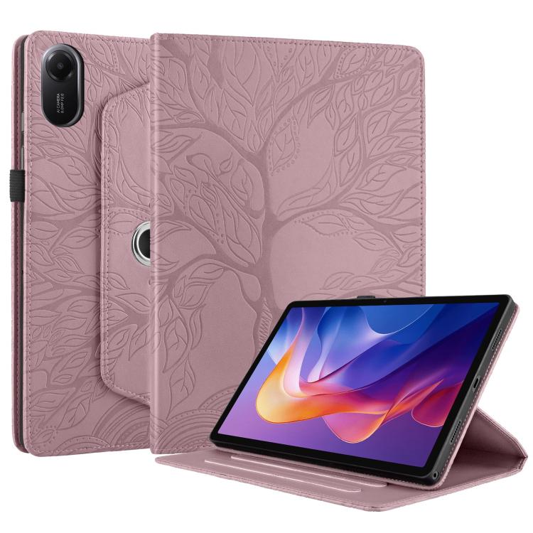 For Xiaomi Redmi Pad 2 Tree Life Embossed Rotation Leather Tablet Case