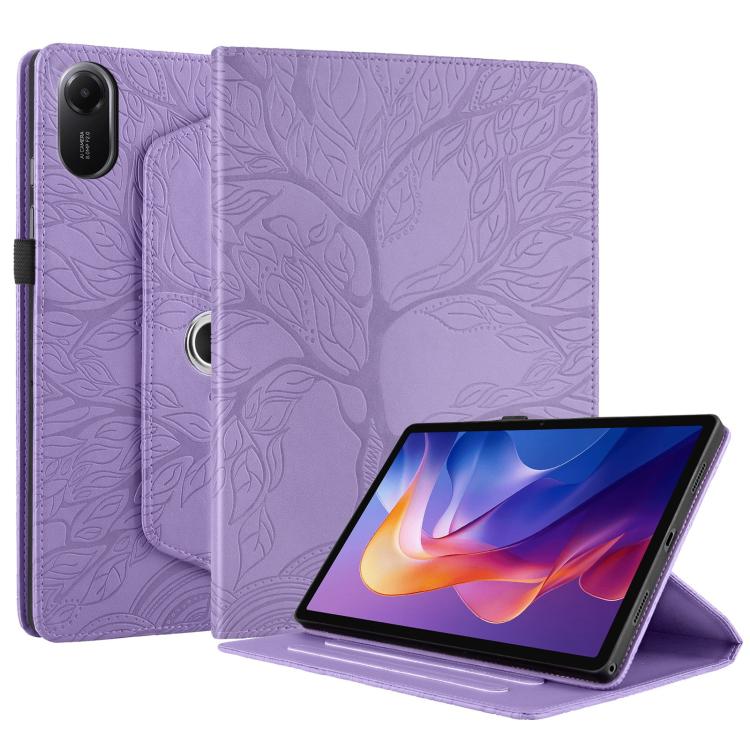 For Xiaomi Redmi Pad 2 Tree Life Embossed Rotation Leather Tablet Case