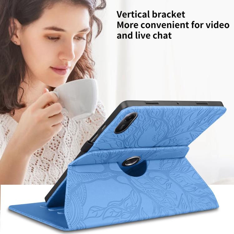 For Xiaomi Redmi Pad 2 Tree Life Embossed Rotation Leather Tablet Case