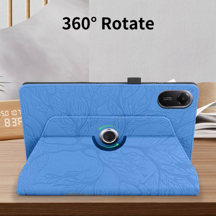 For Xiaomi Redmi Pad 2 Tree Life Embossed Rotation Leather Tablet Case