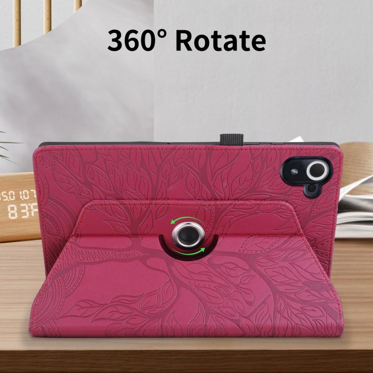 For Xiaomi Redmi K Pad Tree Life Embossed Rotation Leather Tablet Case