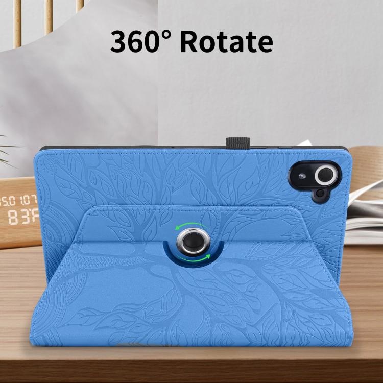 For Xiaomi Redmi K Pad Tree Life Embossed Rotation Leather Tablet Case