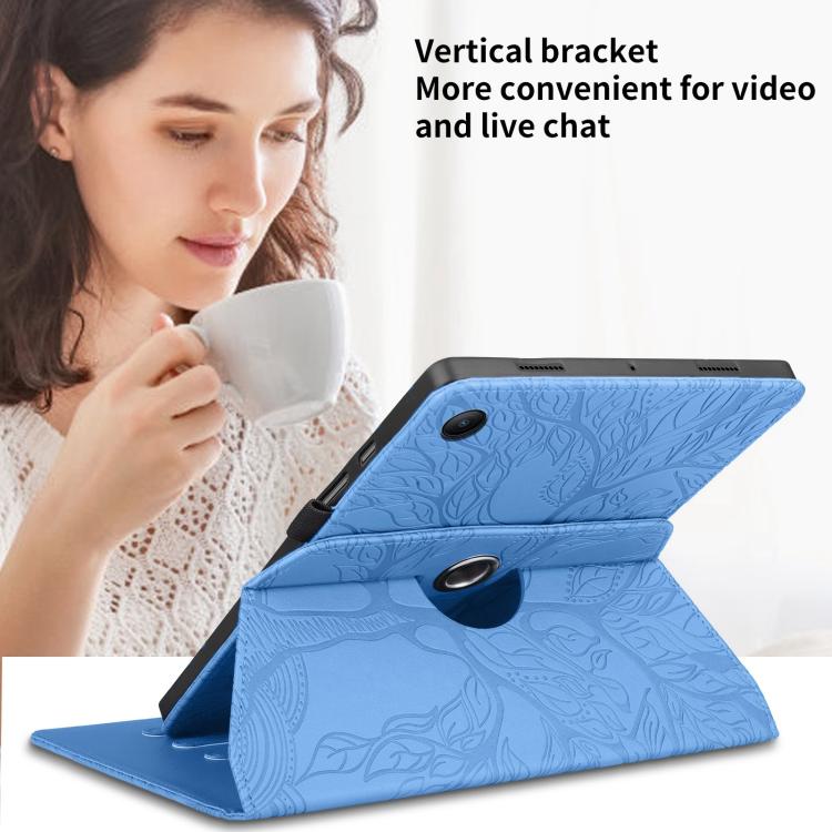 For Xiaomi Redmi Pad 2 SE 9.7 2026 Tree Life Embossed Rotation Leather Tablet Case