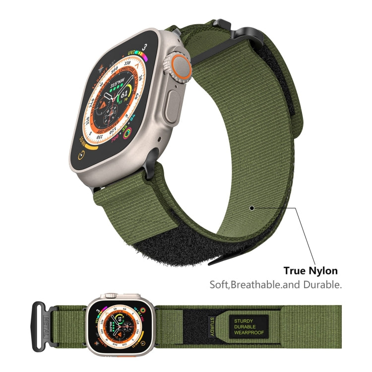 For Apple Watch Series 10 46mm AW Nylon Two-Section Watch Band