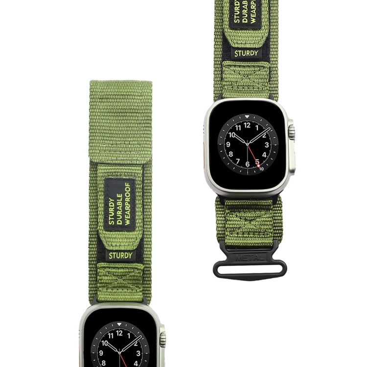 For Apple Watch Series 10 46mm AW Nylon Two-Section Watch Band