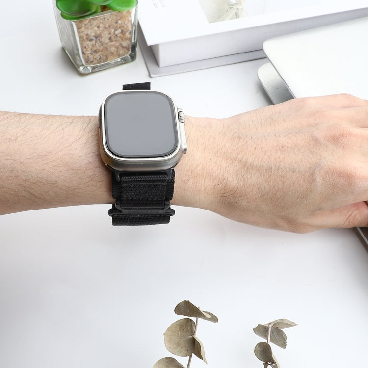 For Apple Watch Series 10 46mm AW Nylon Two-Section Watch Band