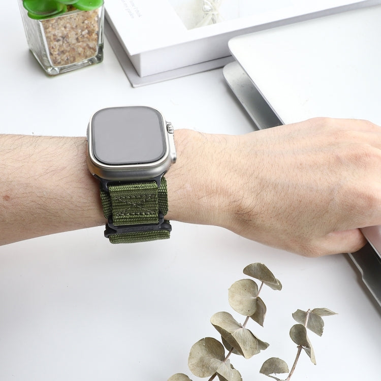 For Apple Watch Series 10 42mm AW Nylon Two-Section Watch Band