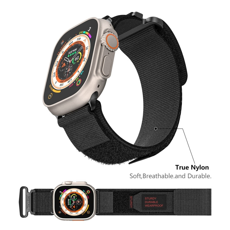 For Apple Watch Series 10 42mm AW Nylon Two-Section Watch Band