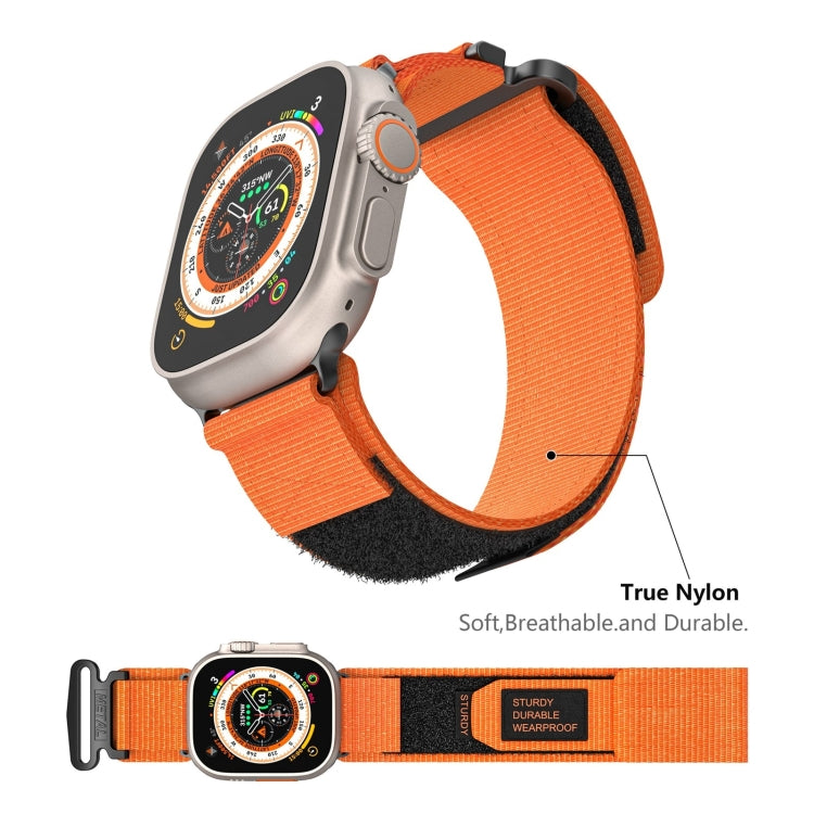 For Apple Watch Series 10 42mm AW Nylon Two-Section Watch Band