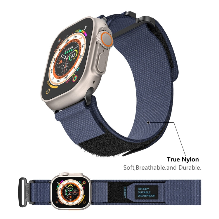 For Apple Watch Series 10 42mm AW Nylon Two-Section Watch Band