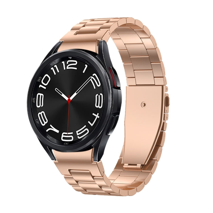 For Samsung Galaxy Watch 6 Three Strains Metal Watch Band