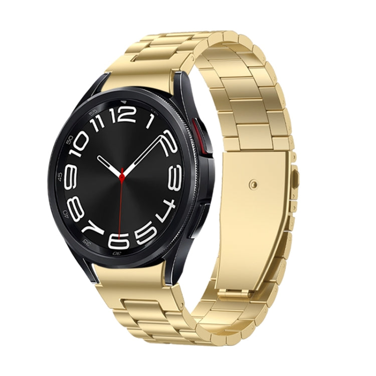 For Samsung Galaxy Watch 6 Three Strains Metal Watch Band